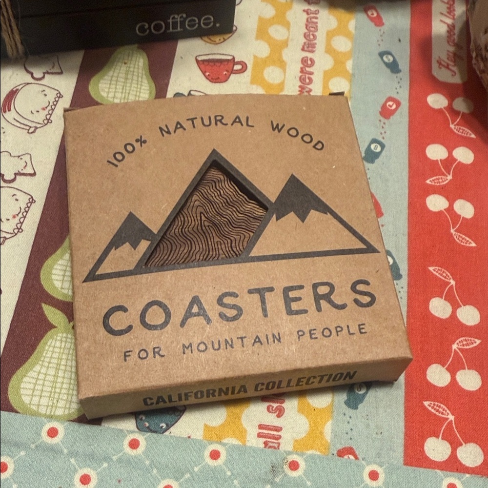 Natural Wood Coasters - California Collection